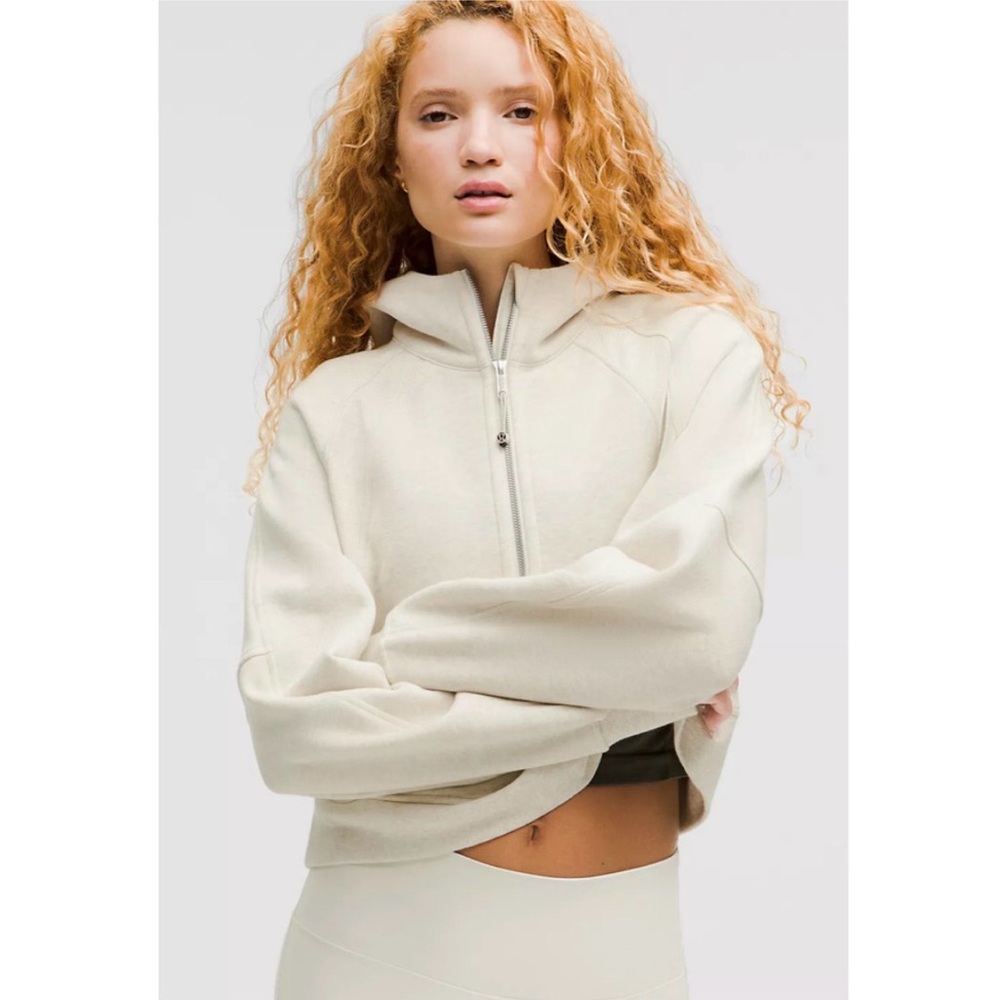 NWT lululemon oversized half Zip-Up Sweater - heathered bone